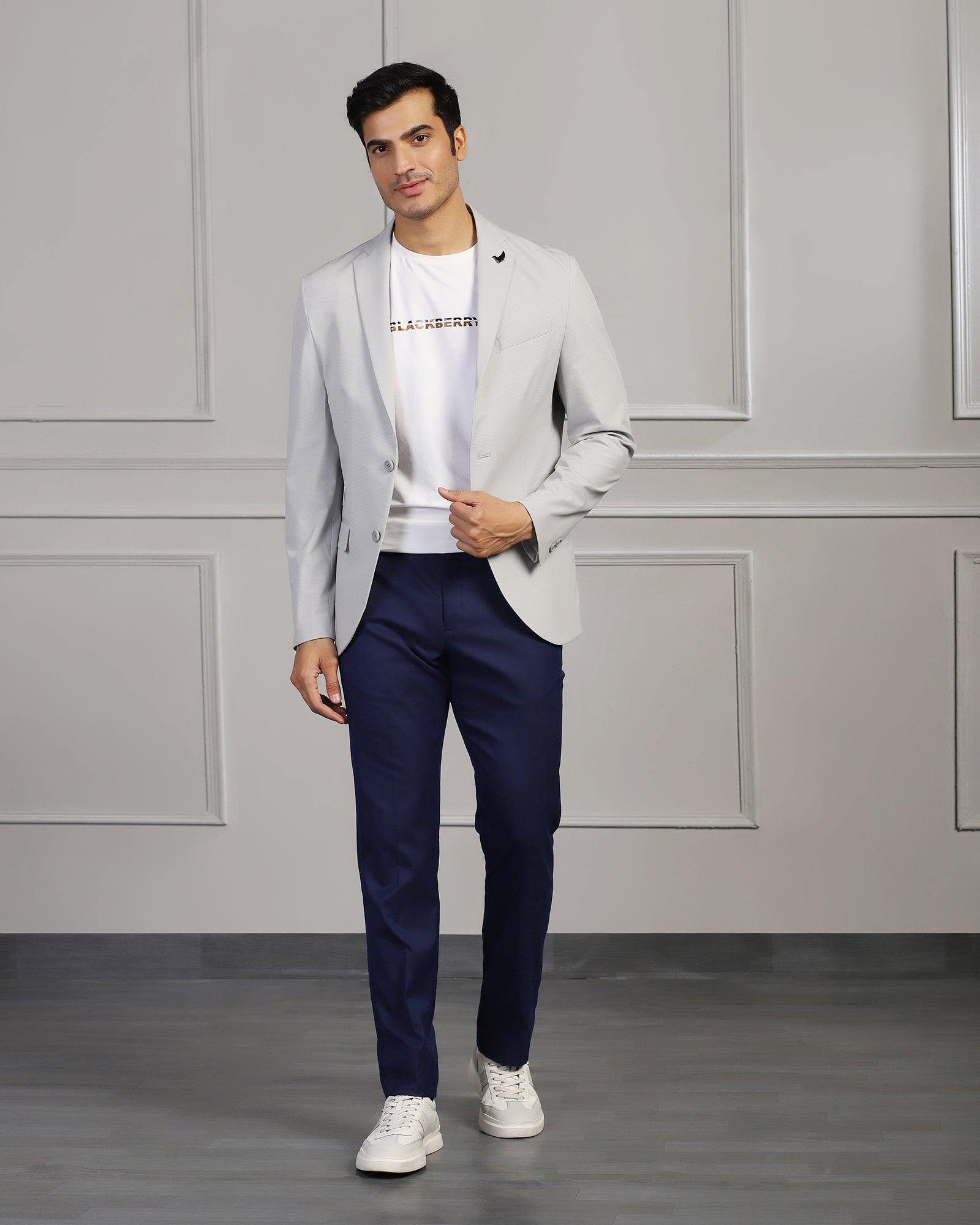 TechPro Formal Light Grey Textured Blazer - Maspar - Blackberrys