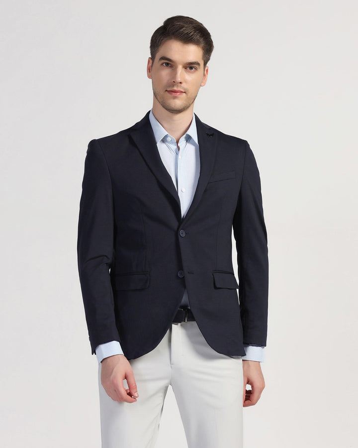 TechPro Formal Navy Textured Blazer - Maspar