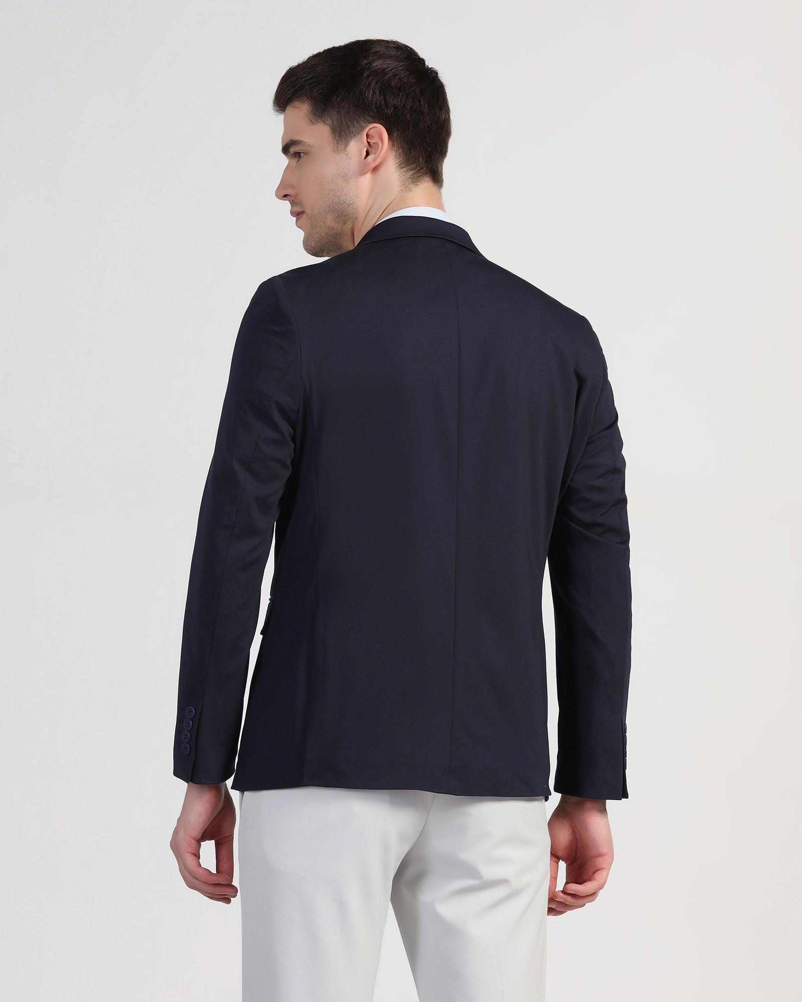 TechPro Formal Navy Textured Blazer - Maspar