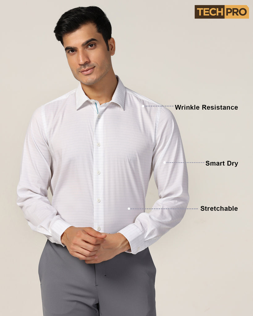 TechPro Formal White Solid Shirt - Theory