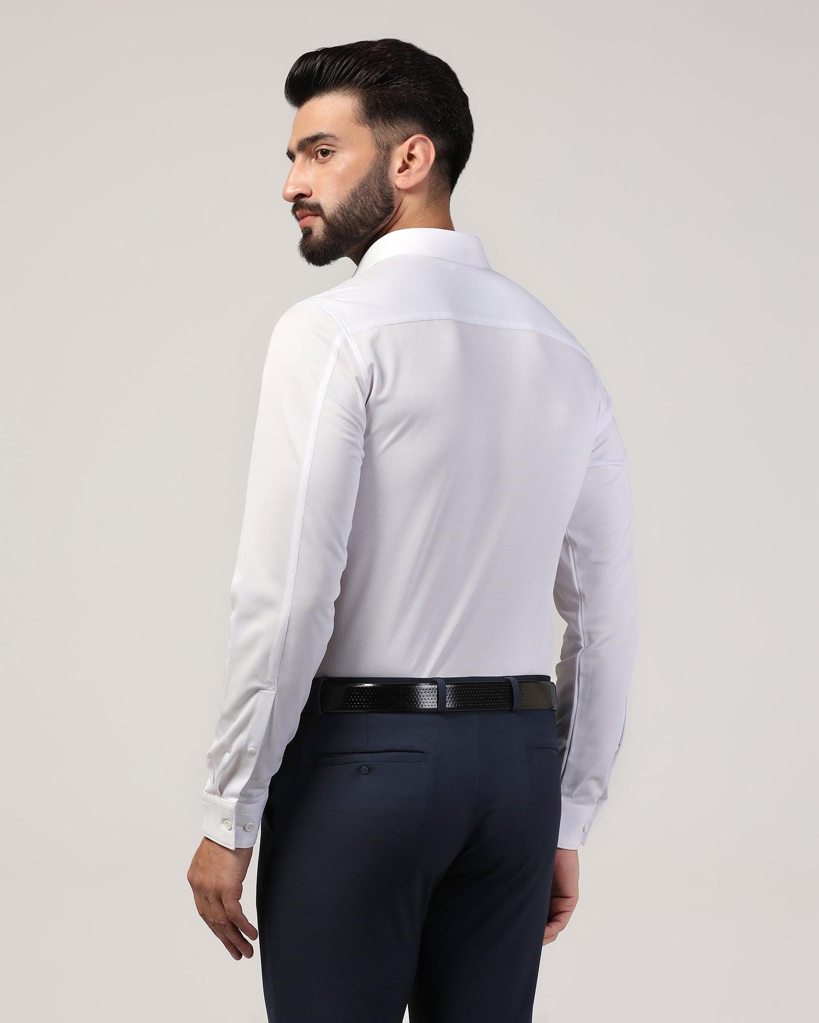 TechPro Formal White Stripe Shirt - Keish - Blackberrys