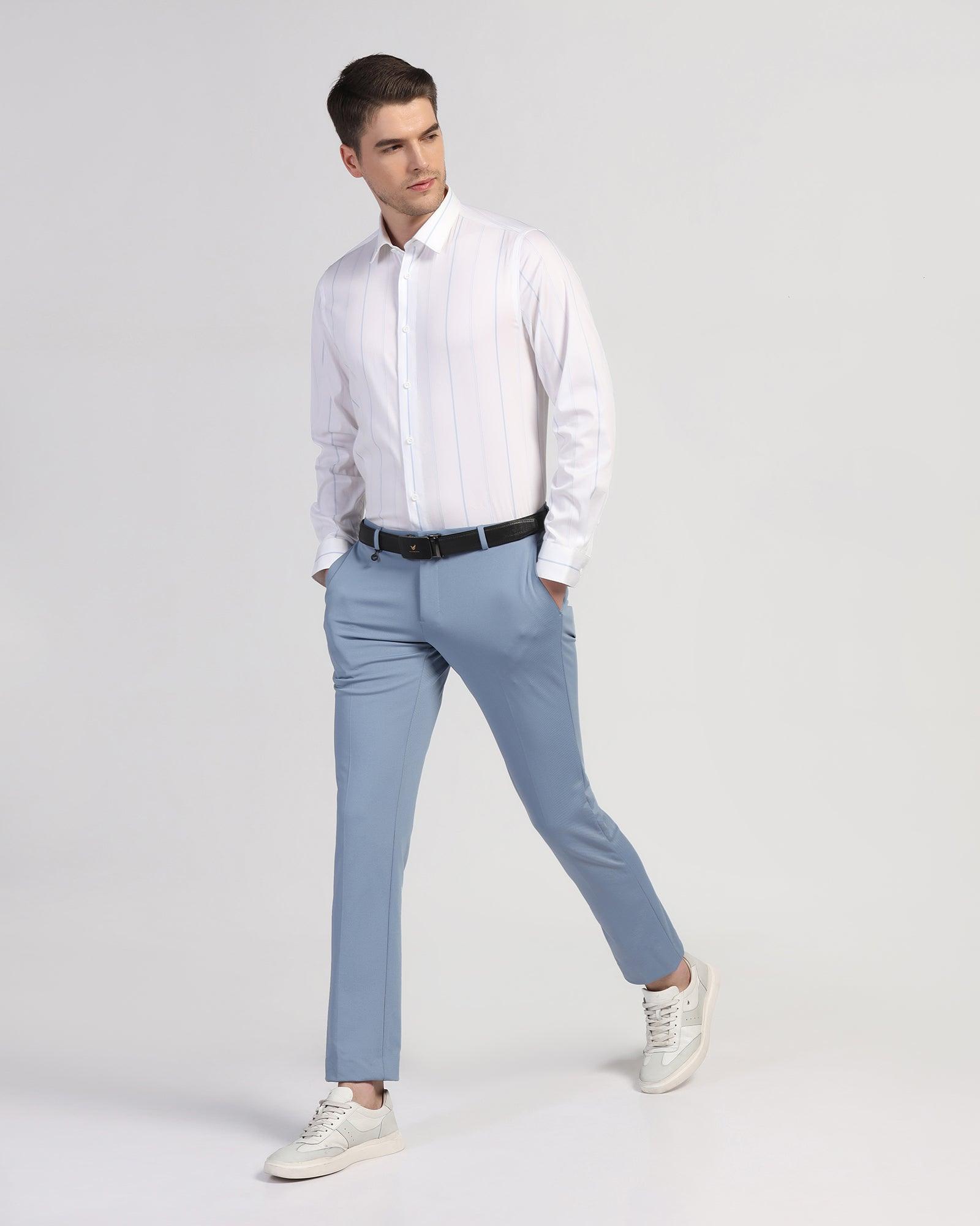 TechPro Formal White Stripe Shirt - Saget - Blackberrys