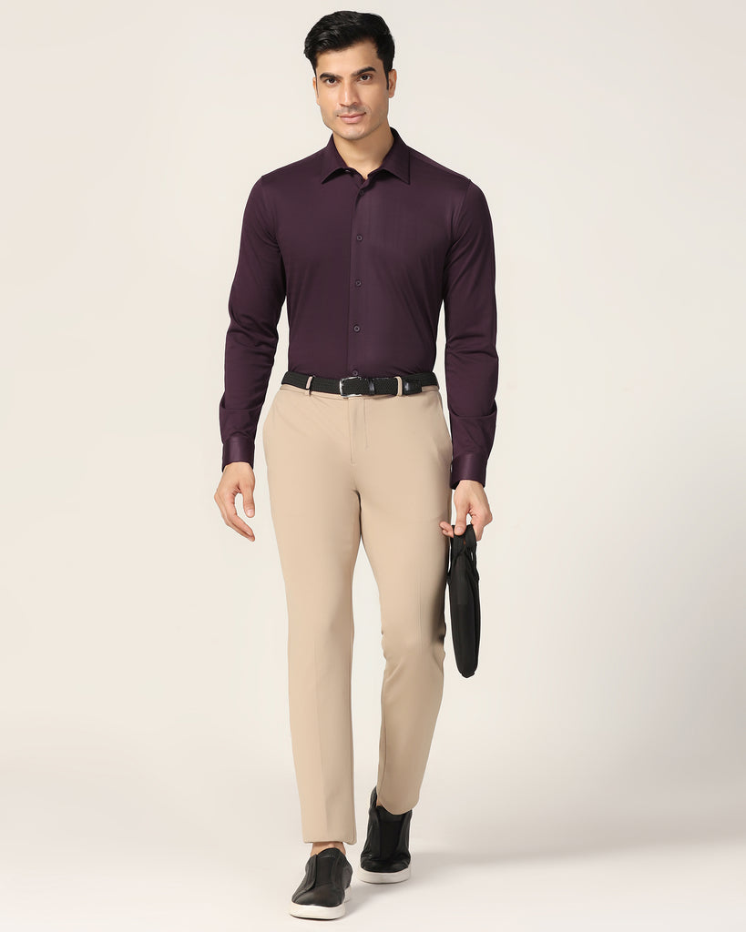 TechPro Formal Wine Stripe Shirt - Keish