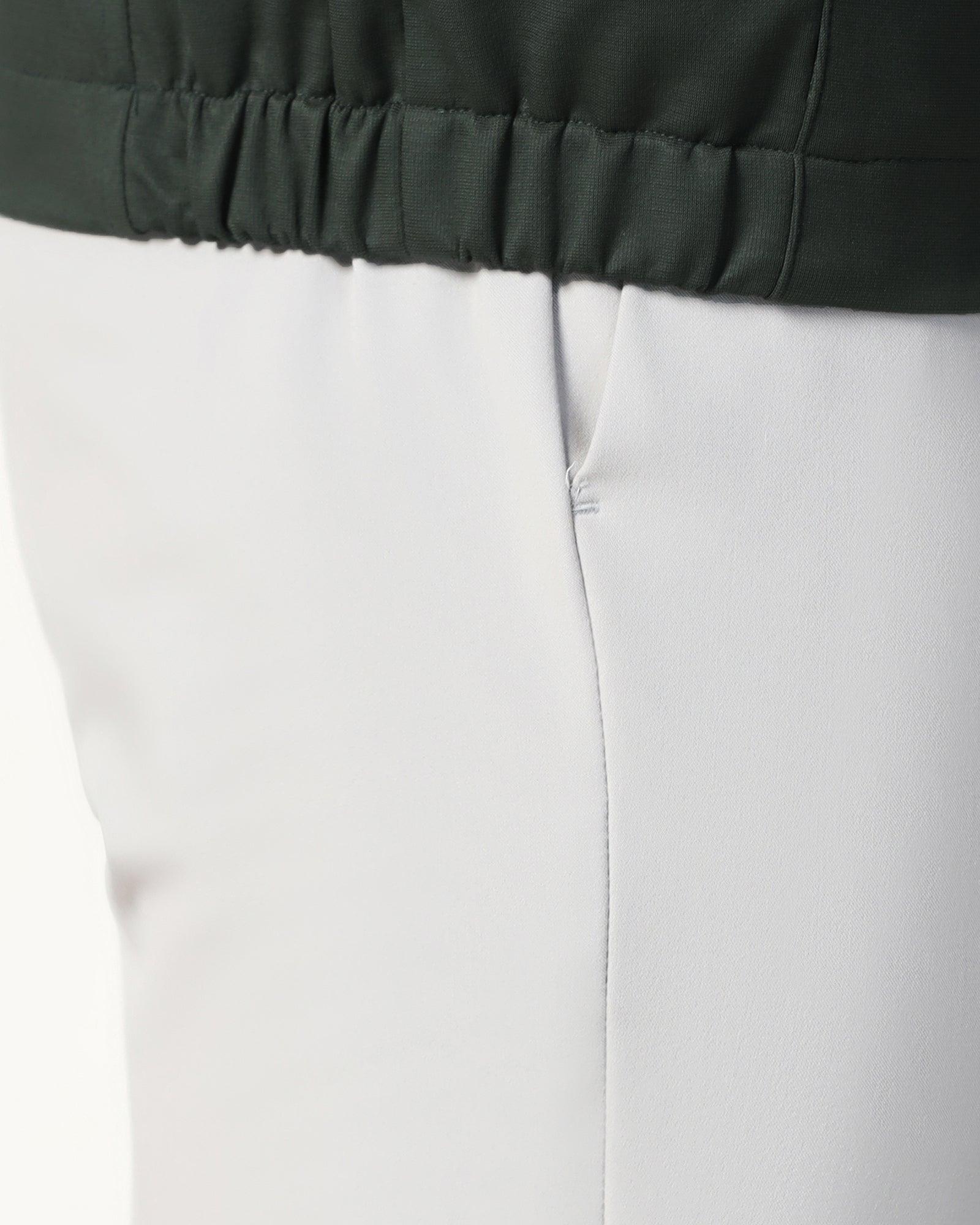 TechPro Green Solid Zipper Jacket - Ioniq