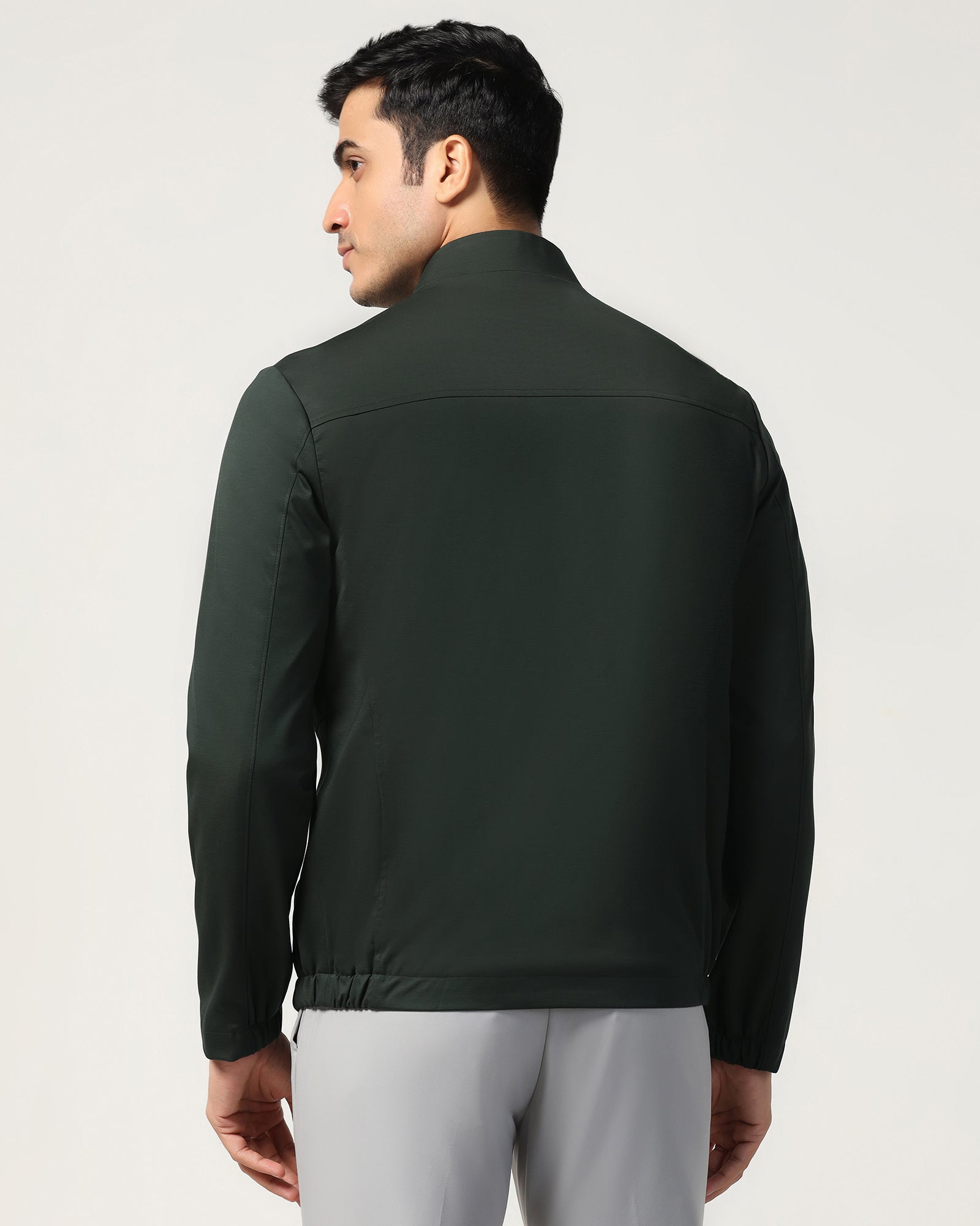 TechPro Green Solid Zipper Jacket - Ioniq