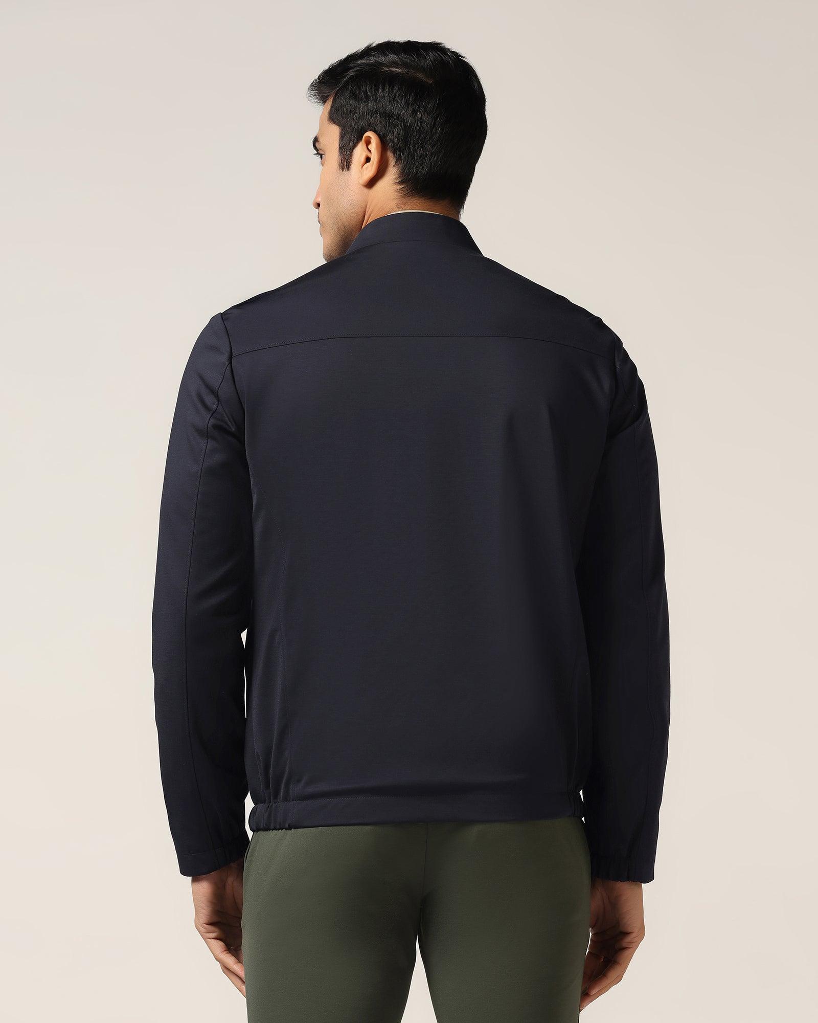 TechPro Navy Solid Zipper Jacket - Main - Blackberrys