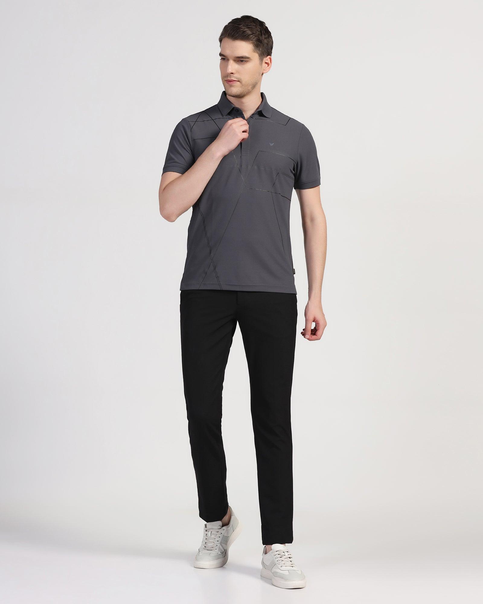 TechPro Polo Charcoal Grey Printed T-Shirt - Crocs - Blackberrys