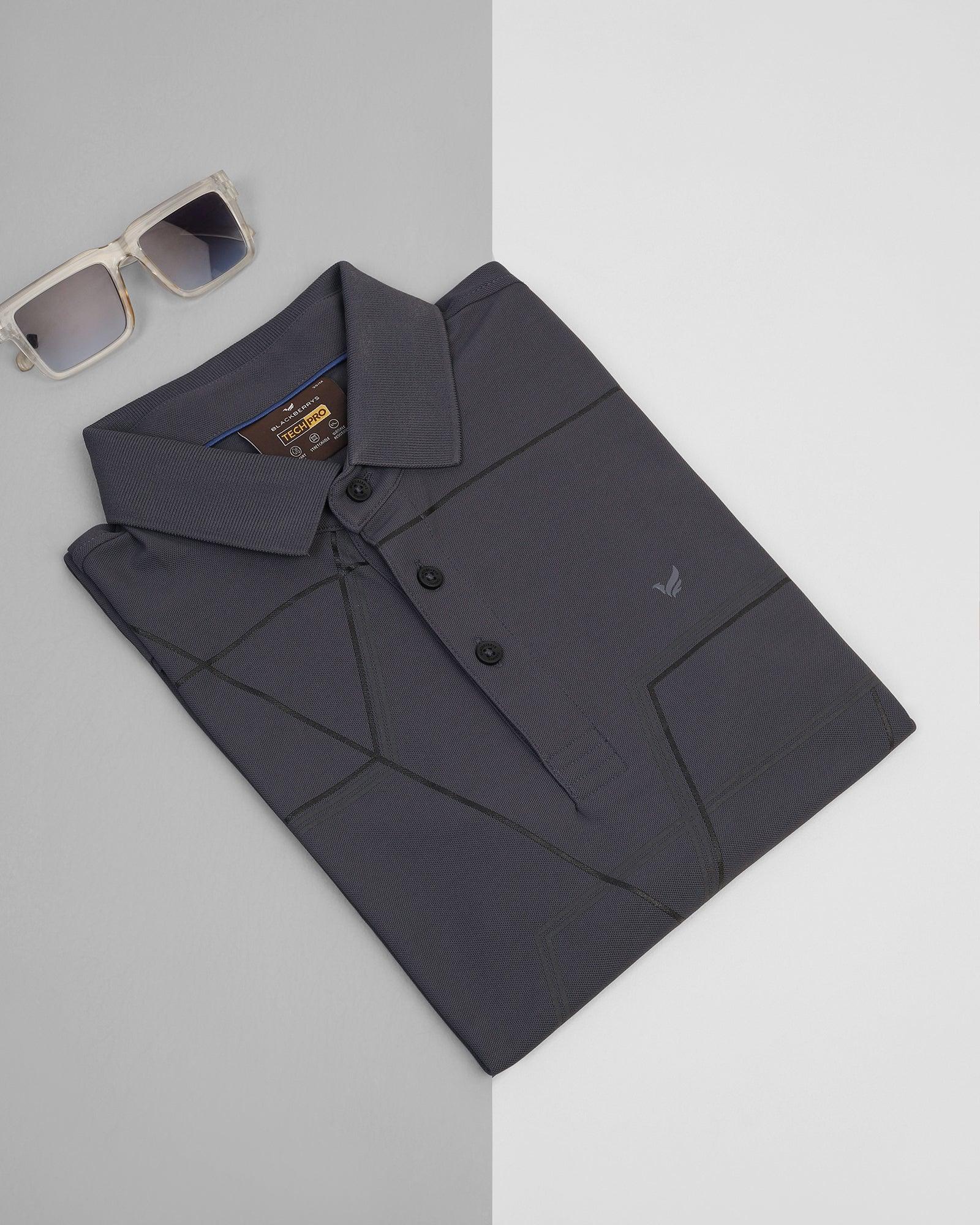 TechPro Polo Charcoal Grey Printed T-Shirt - Crocs - Blackberrys