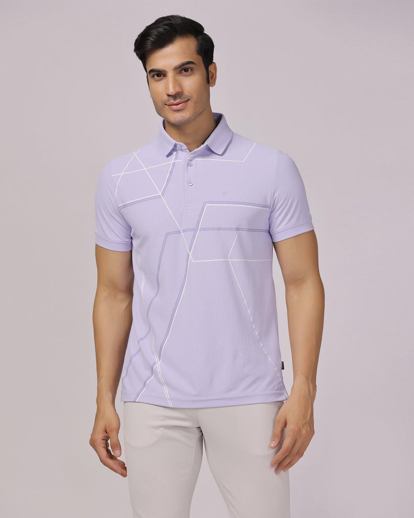 TechPro Polo Lilac Printed T-Shirt - Crocs