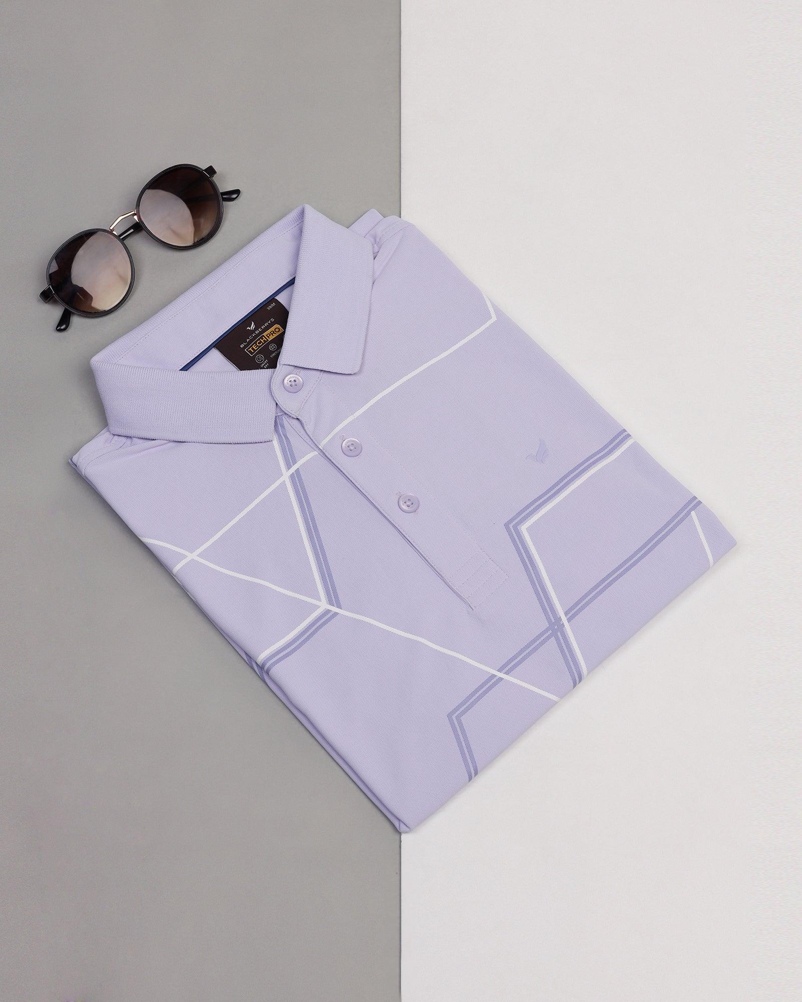 TechPro Polo Lilac Printed T-Shirt - Crocs