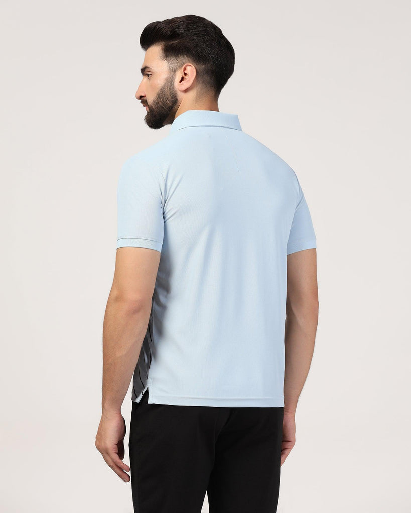 TechPro Polo Powder Blue Printed T-Shirt - Bragg