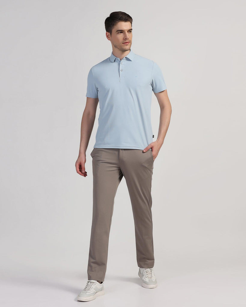 TechPro Polo Powder Blue Solid T-Shirt - Bran