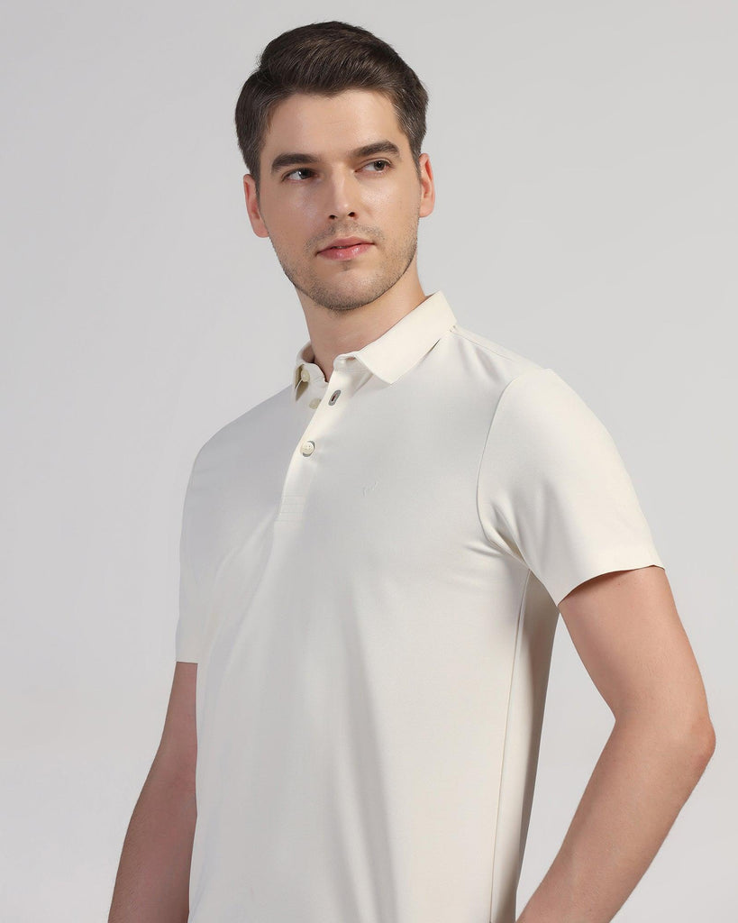 TechPro Polo Powder Yellow Solid T-Shirt - Bran