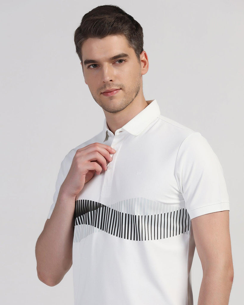 TechPro Polo White Solid T-Shirt - Jamey