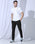 TechPro Slim Comfort B-95 Casual Black Solid Khakis - Androit