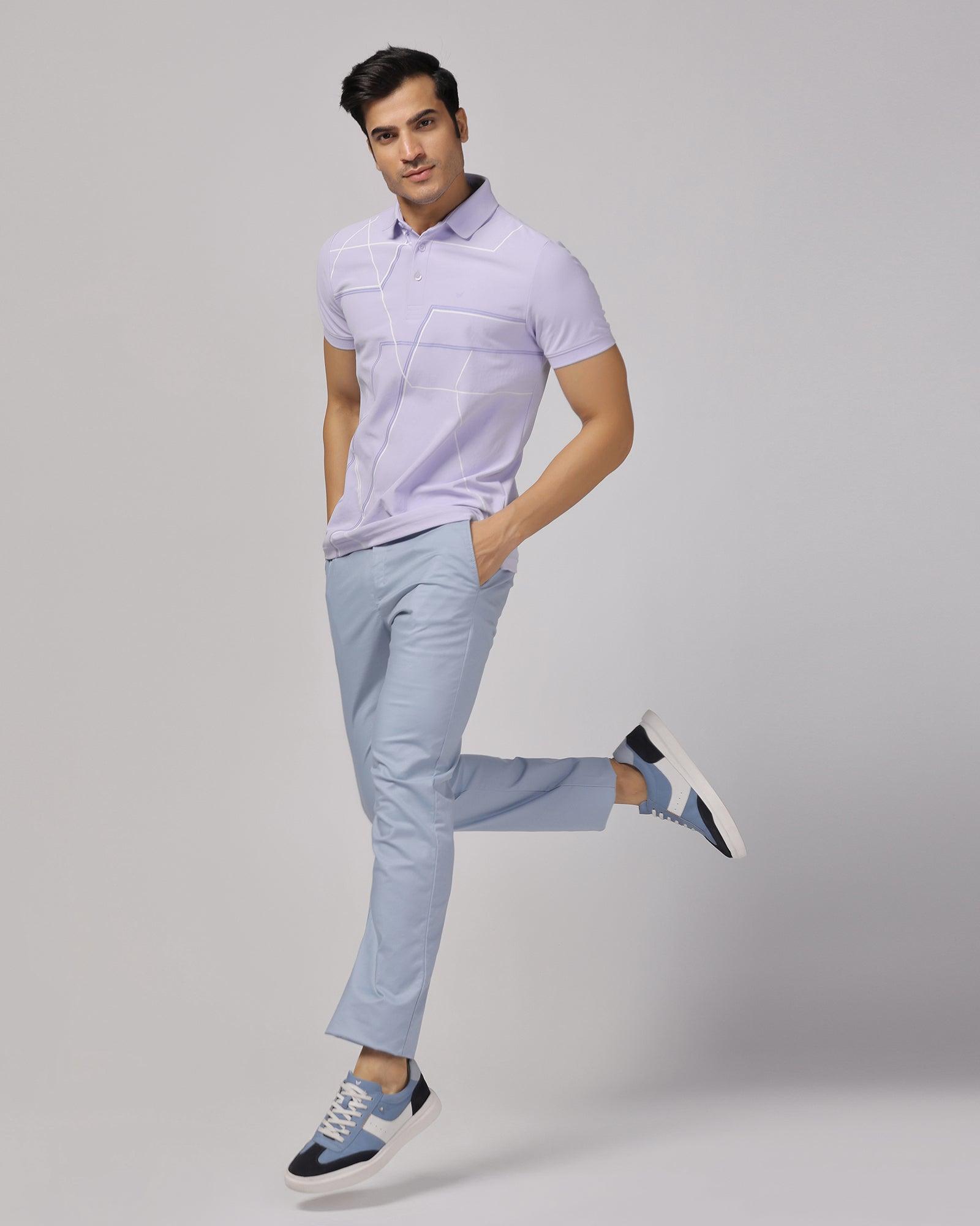 TechPro Slim Comfort B-95 Casual Blue Grey Solid Khaki - Andros - Blackberrys