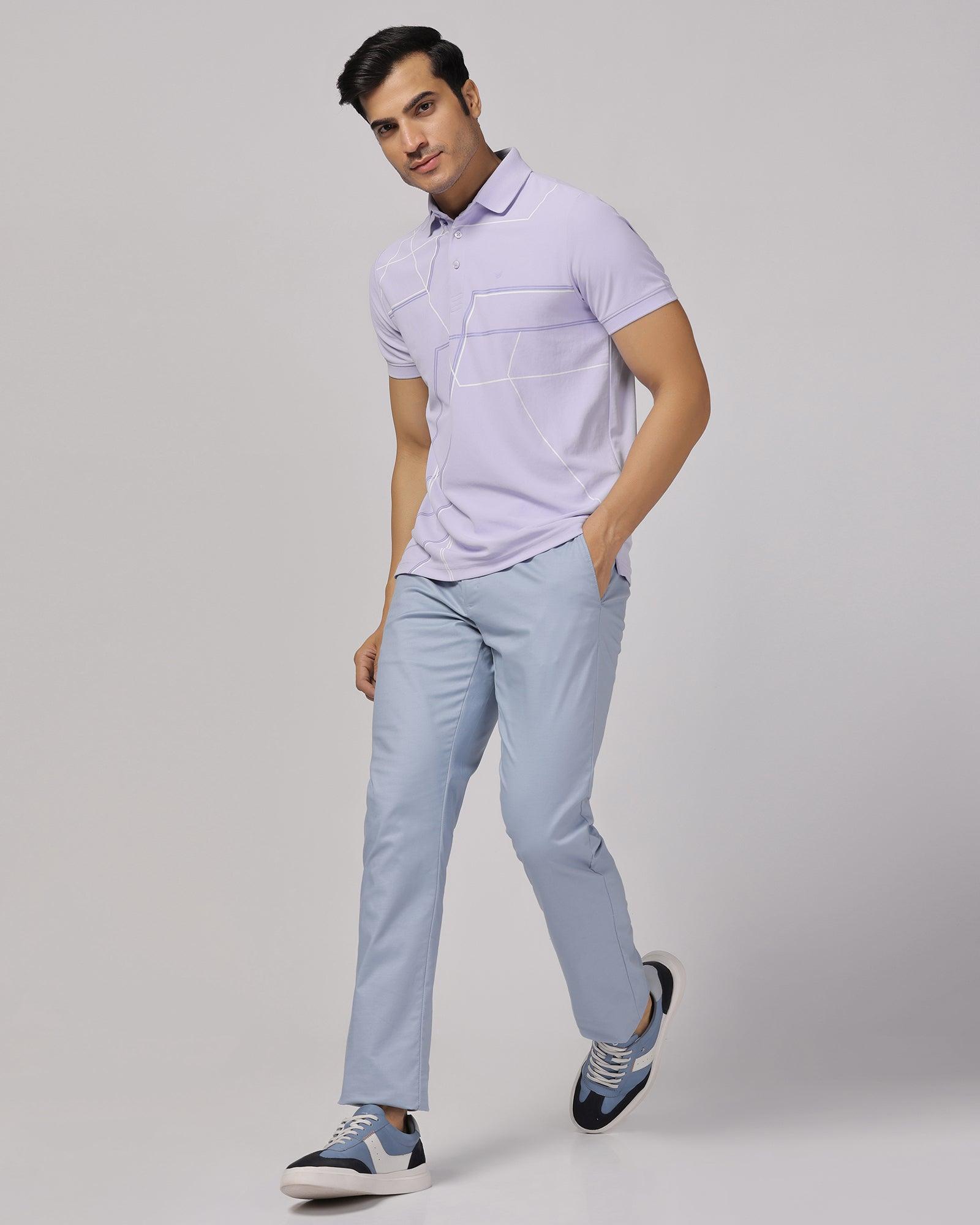 TechPro Slim Comfort B-95 Casual Blue Grey Solid Khaki - Andros - Blackberrys