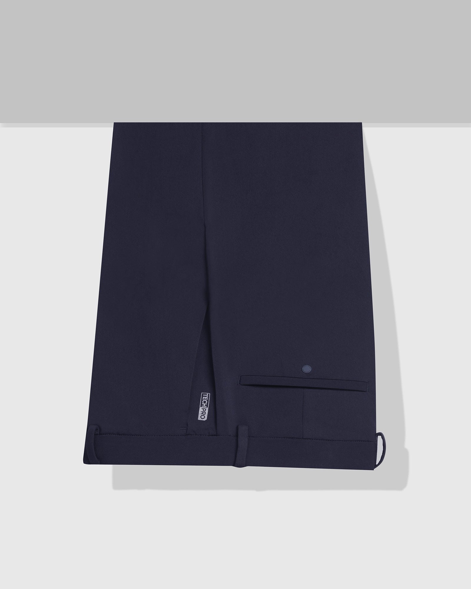 TechPro Slim Comfort B-95 Formal Navy Solid Trouser - Creed