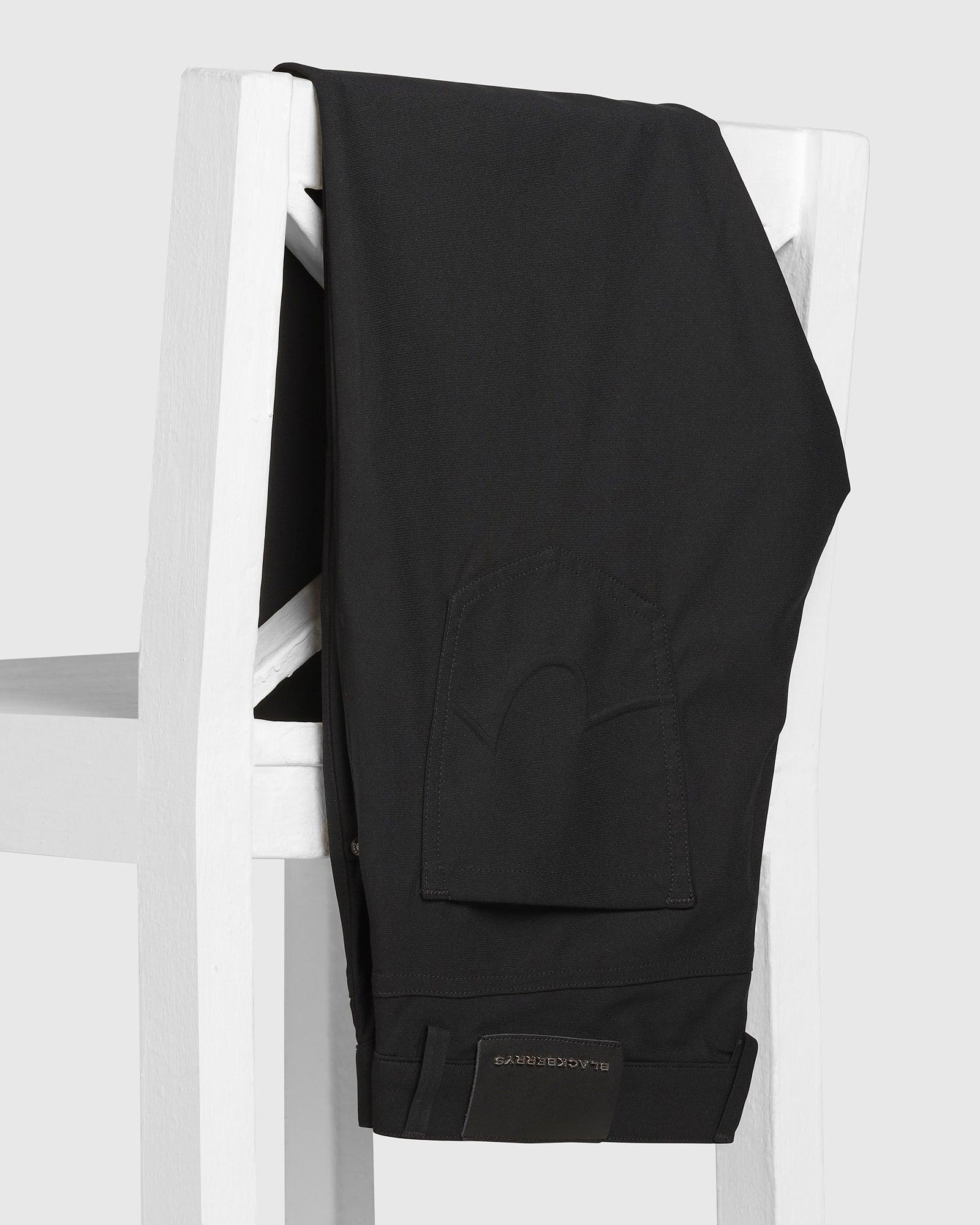 TechPro Slim Comfort Casual Black Textured Khaki - Finn