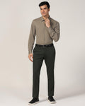 TechPro Slim Fit B-91 Formal Green Solid Trouser - Explorer