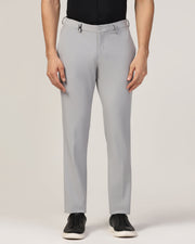 TechPro Slim Fit B-91 Formal Grey Solid Trouser - Sonet