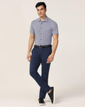 TechPro Slim Fit B-91 Formal Navy Solid Trouser - Explorer