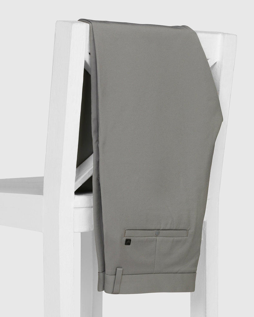 TechPro Slim Fit B-91 Casual Dark Grey Solid Khaki - Borros