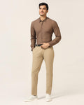 TechPro Slim Fit B-91 Casual Khaki Solid Khakis - Borros