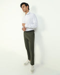 TechPro Slim Fit B-91 Casual Olive Solid Khakis - Kyle