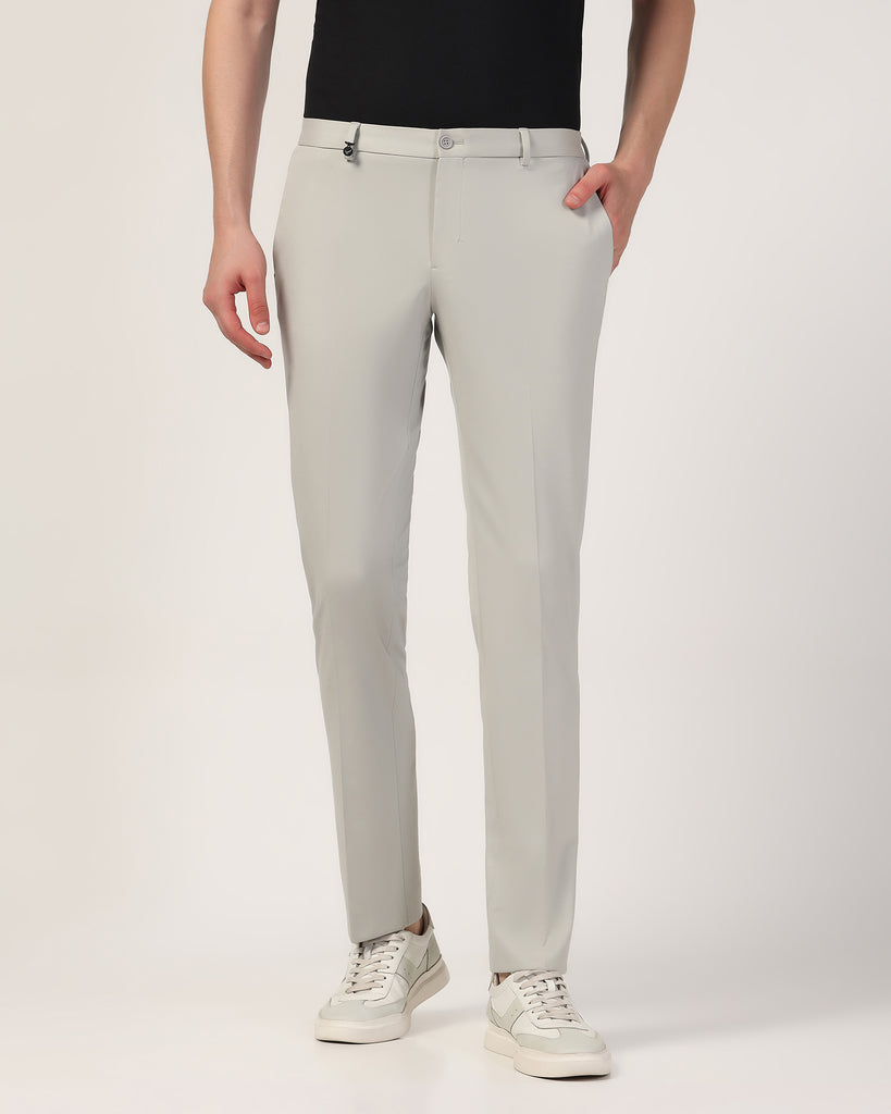 TechPro Slim Fit B-91 Formal Grey Solid Trouser - Wayfarer