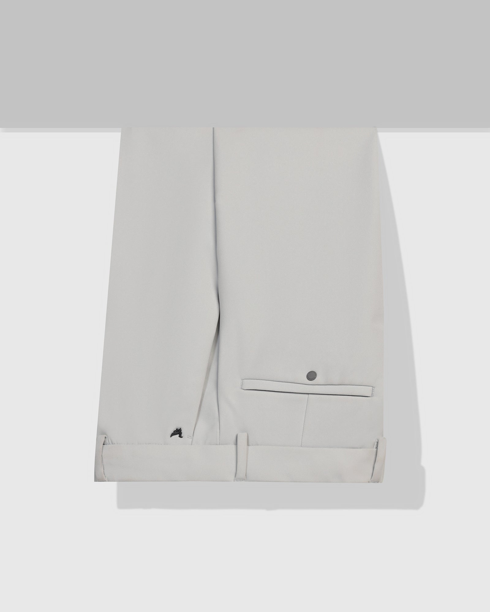 TechPro Slim Fit B-91 Formal Light Grey Solid Trouser - Ashley