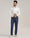 TechPro Super Slim Phoenix Formal Navy Textured Trouser - Meteor