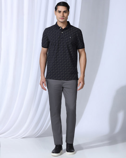 Temp Tech Slim Fit B-91 Casual Grey Solid Khakis - Peter