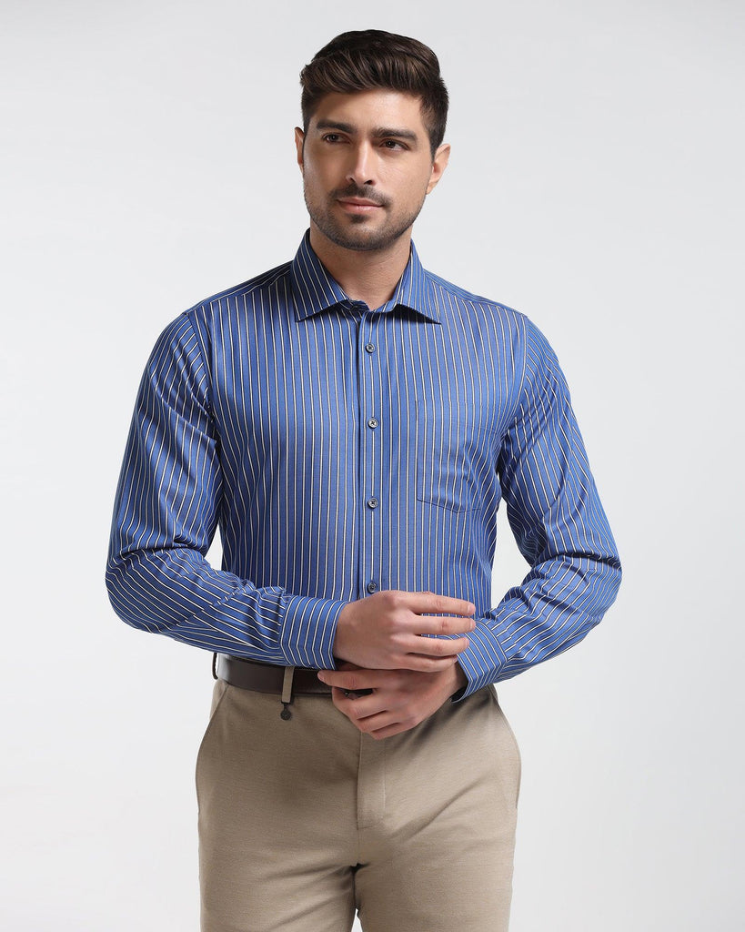 Temp Tech Formal Blue Stripe Shirt - Carmen