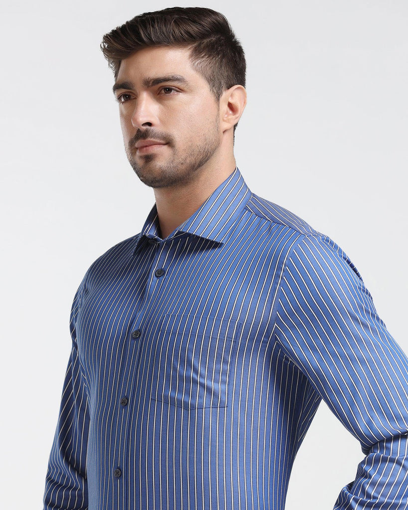 Temp Tech Formal Blue Stripe Shirt - Carmen