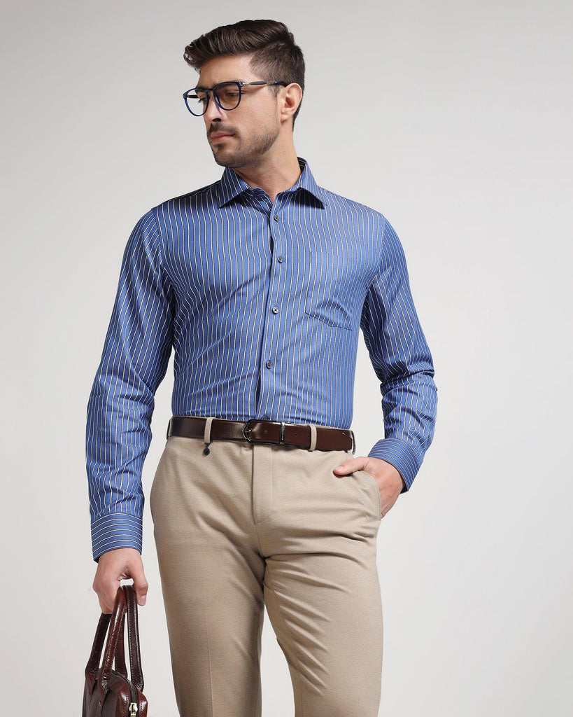 Temp Tech Formal Blue Stripe Shirt - Carmen