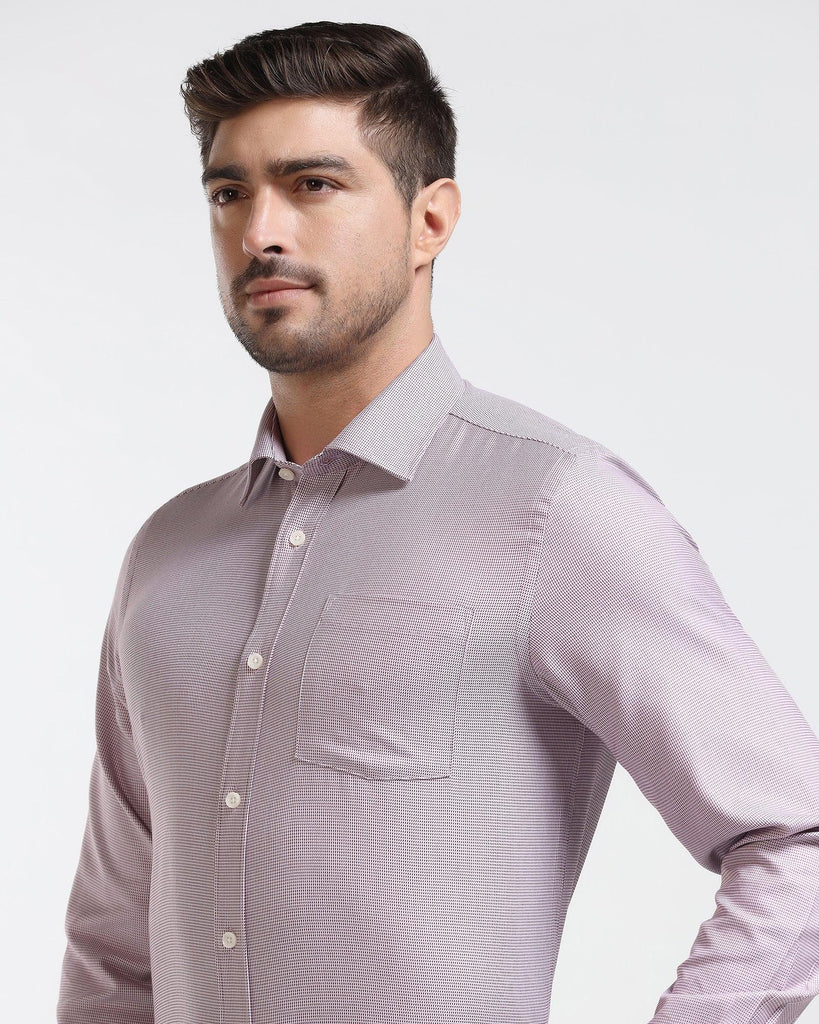 Temp Tech Formal Maroon Textured Shirt - Florin
