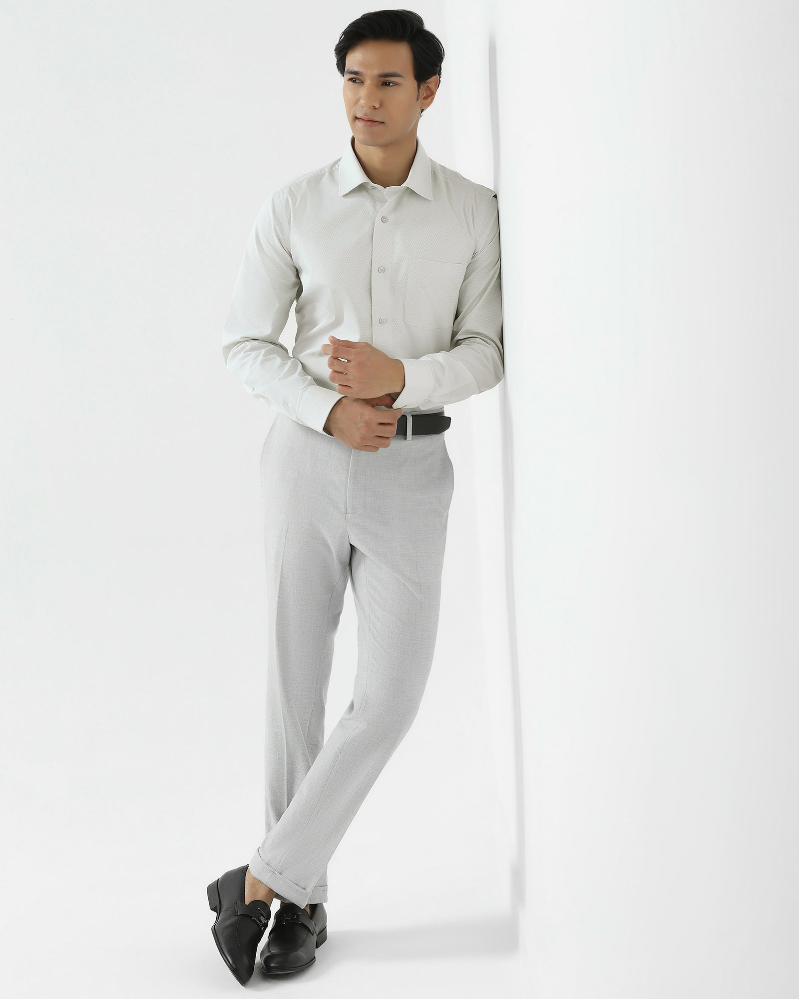 Temp Tech Formal Mint Textured Shirt - Vogue