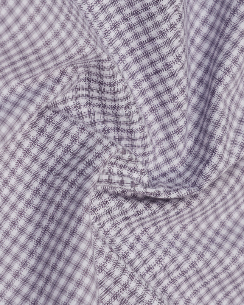 Temp Tech Formal Purple Check Shirt - Vertigo