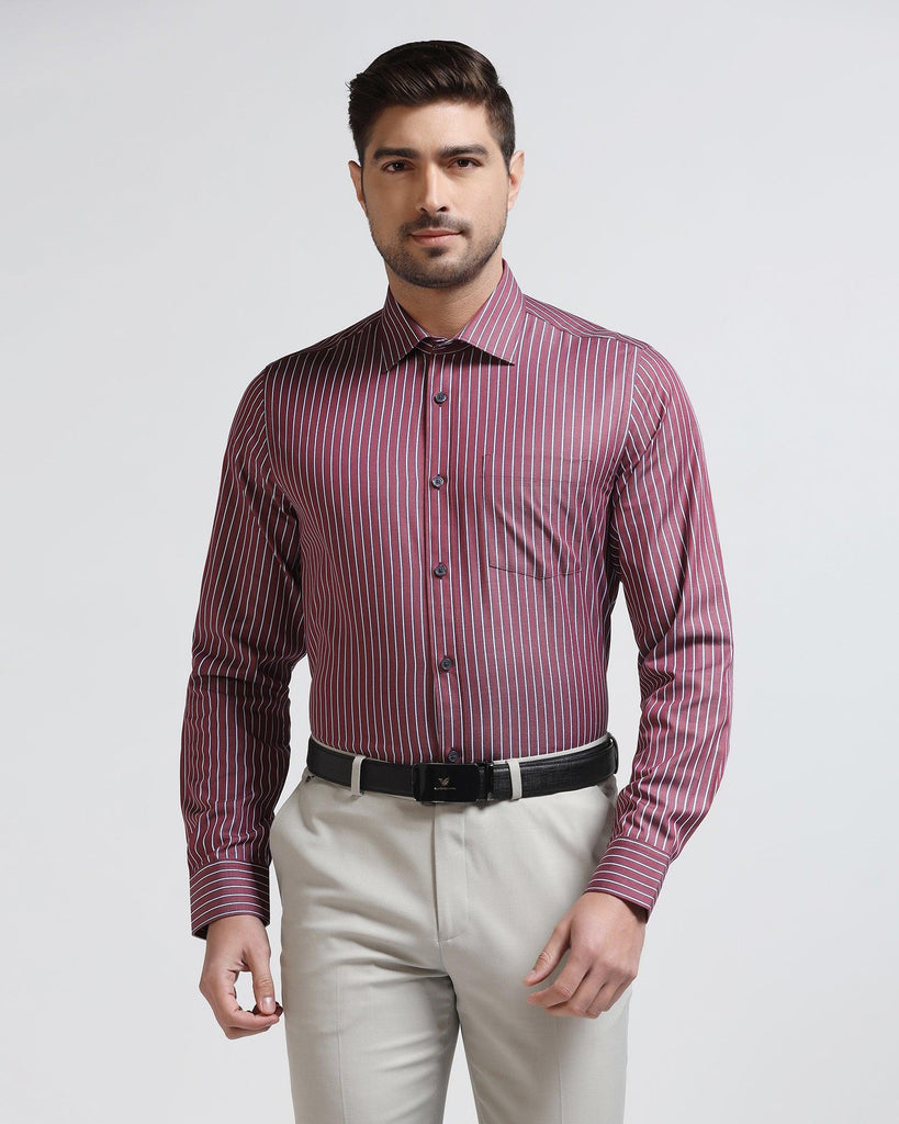 Temp Tech Formal Red Stripe Shirt - Carmen