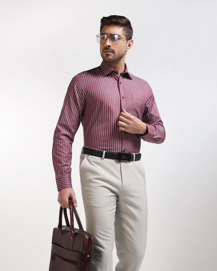 Temp Tech Formal Red Stripe Shirt - Carmen