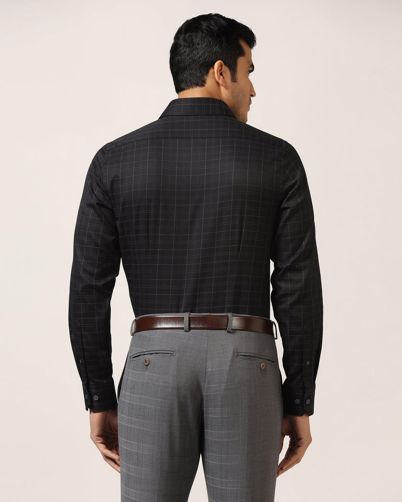 Temp Tech Formal Black Check Shirt - Caldon