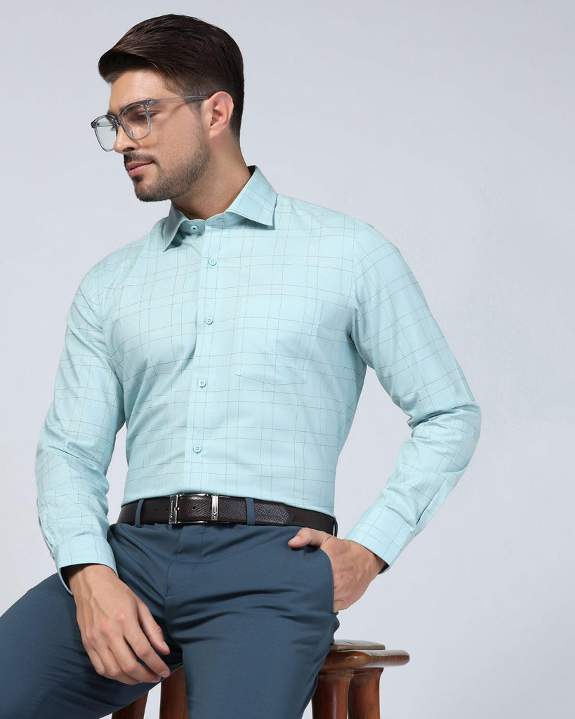 Temp Tech Formal Green Check Shirt - Marwin