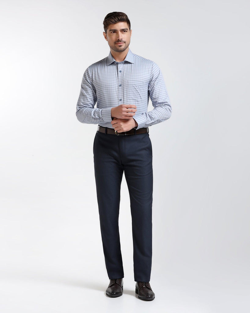 Temp Tech Formal Grey Check Shirt - Edmund