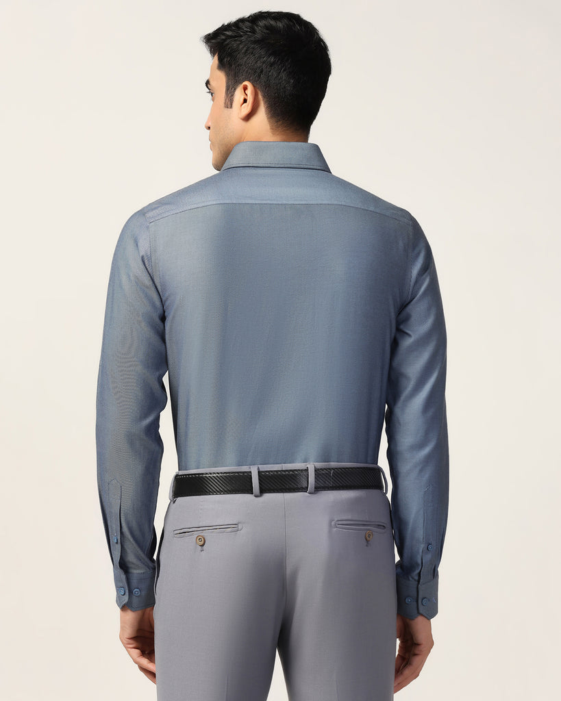 Temp Tech Formal Mid Blue Solid Shirt - Antony