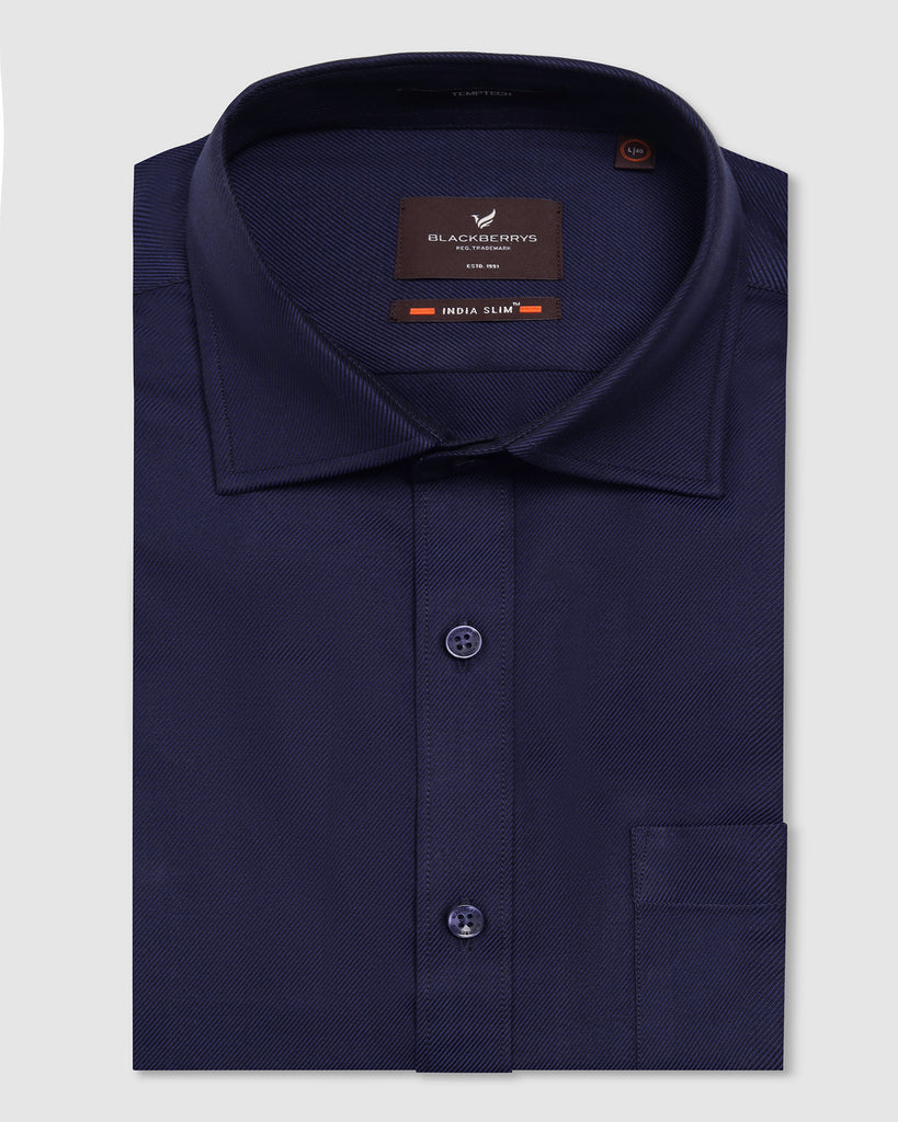 Temp Tech Formal Navy Solid Shirt - Antony