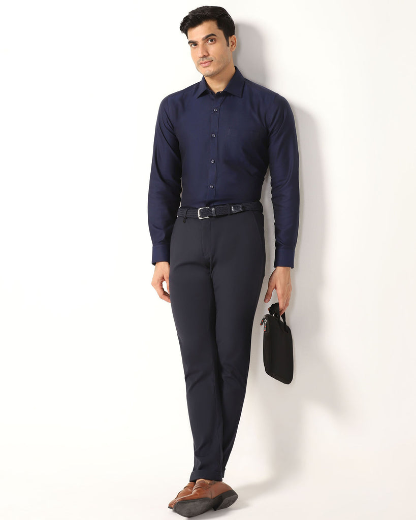 Temp Tech Formal Navy Solid Shirt - Antony