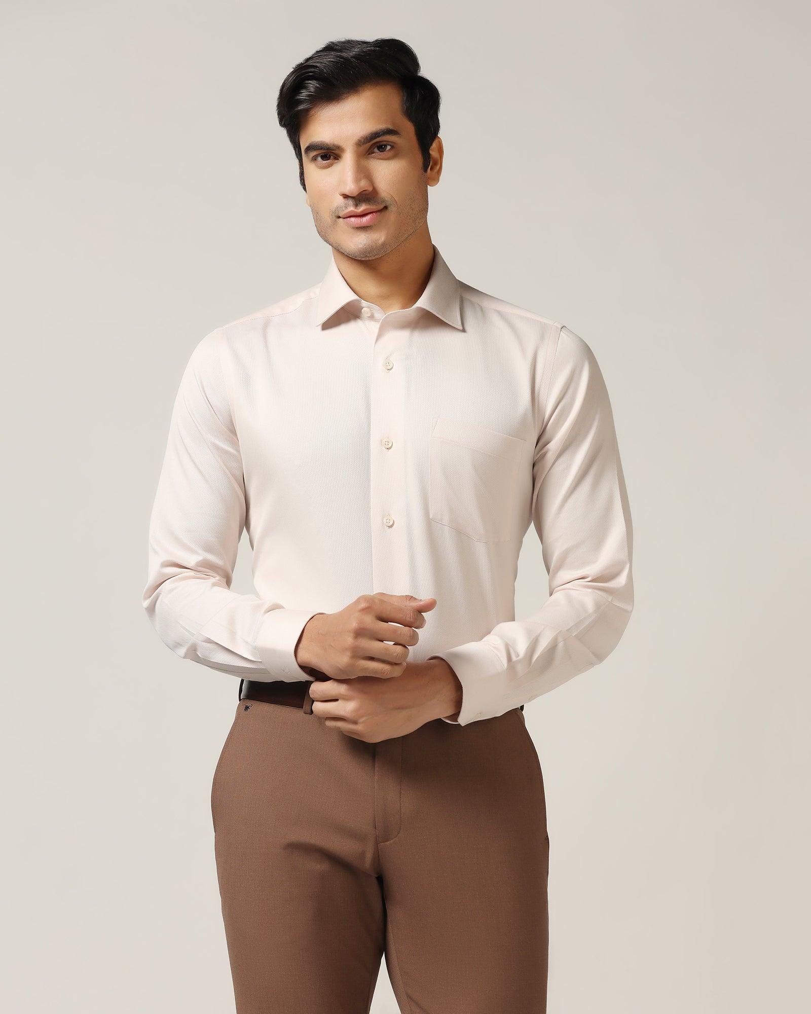 Temptech Formal Peach Textured Shirt - Shalom - Blackberrys