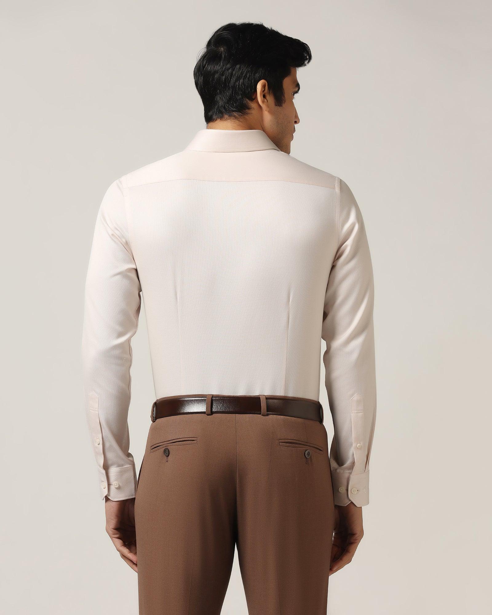 Temptech Formal Peach Textured Shirt - Shalom - Blackberrys