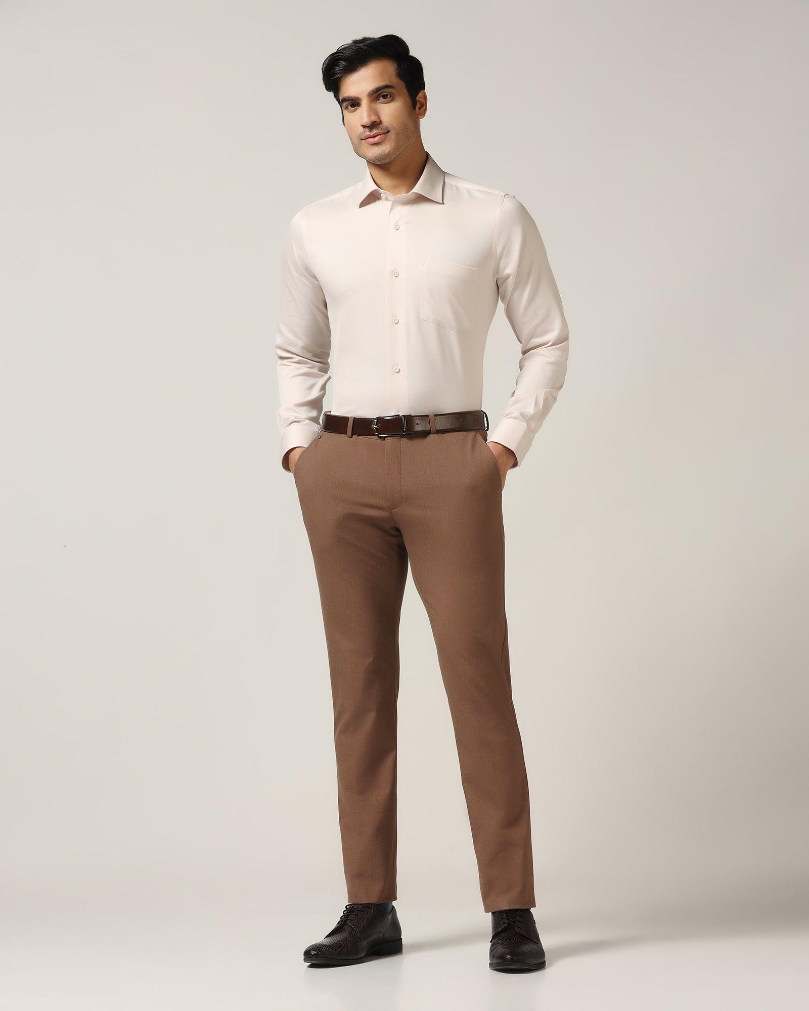 Temptech Formal Peach Textured Shirt - Shalom - Blackberrys